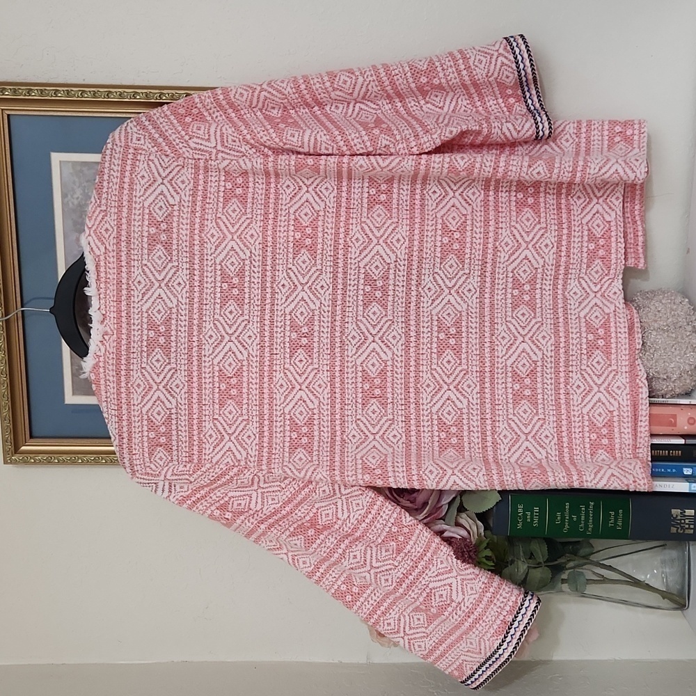 2for$10Aztec Print Blazer Cardigan XL Feminine Career Coastal Church Modest - Picture 10 of 13